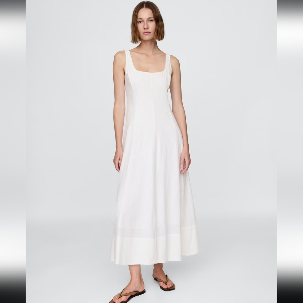 White Linen Maxi Dress